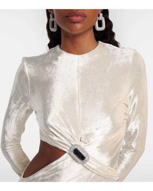 Rabanne Natural Gathered Gown