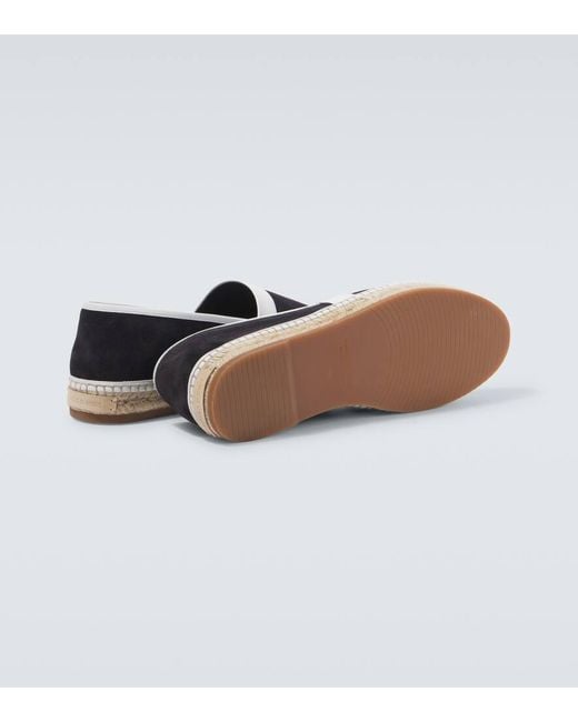 Manolo Blahnik Espadrilles Nerano Aus Veloursleder in Blue für Herren