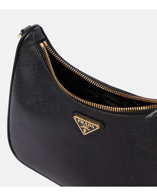 Prada Black Re-Edition 2005 Small Leather Shoulder Bag