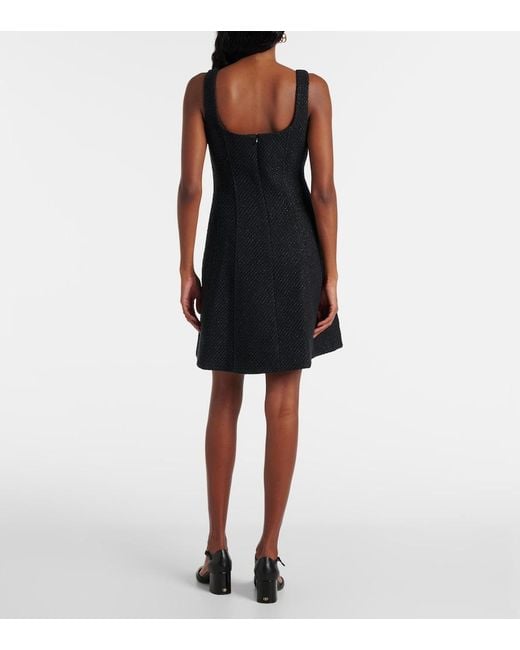 Veronica Beard Black Delphine Cotton-Blend Minidress