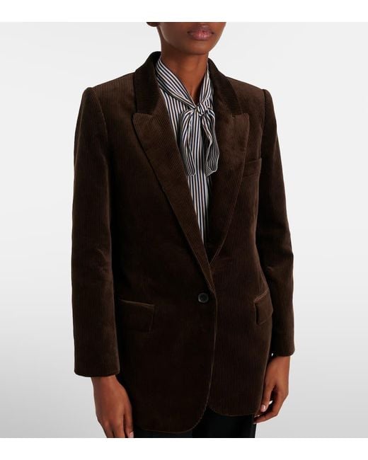 Nili Lotan Brown Blazer Diane Aus Baumwoll-Cord