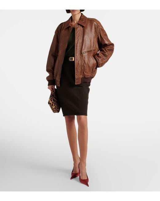 Chaqueta De Piel Chaqueta Saint Laurent de color Brown