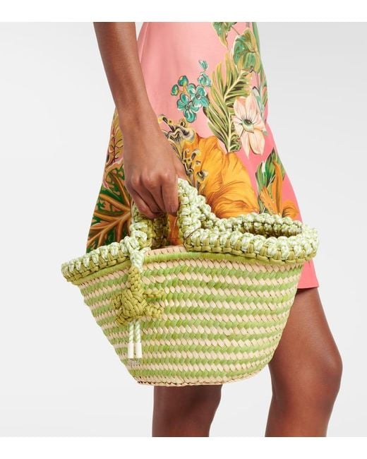ALÉMAIS Metallic Tote Dee Dee Small Aus Raffiabast