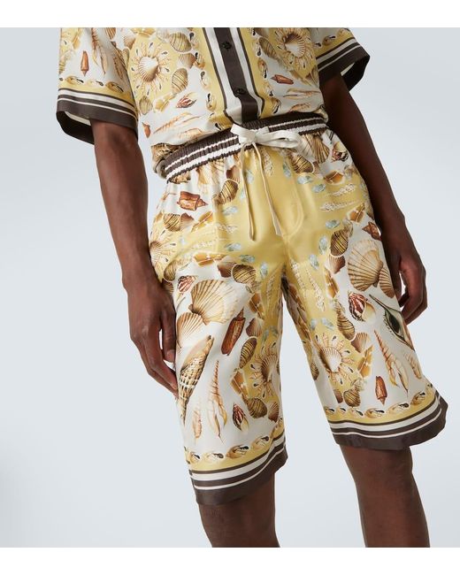 Dolce & Gabbana Natural Silk Shorts for men