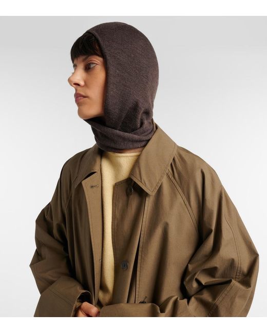 Lemaire Brown Wool Hood