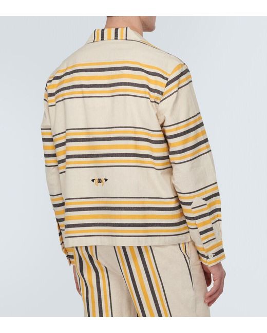 Bode Metallic Namesake Striped Cotton Shirt for men