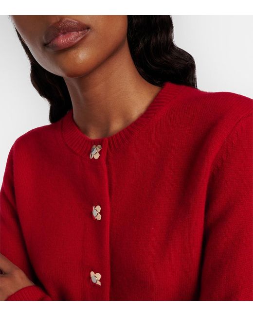 Tory Burch Red Cashmere Cardigan