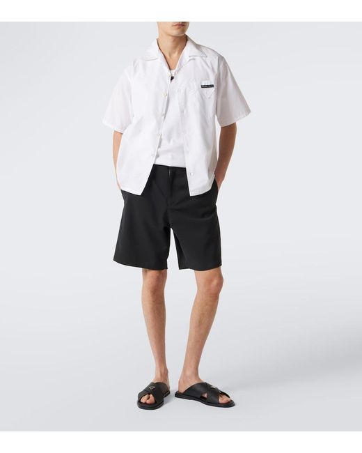 Prada Black Leather Sandals for men