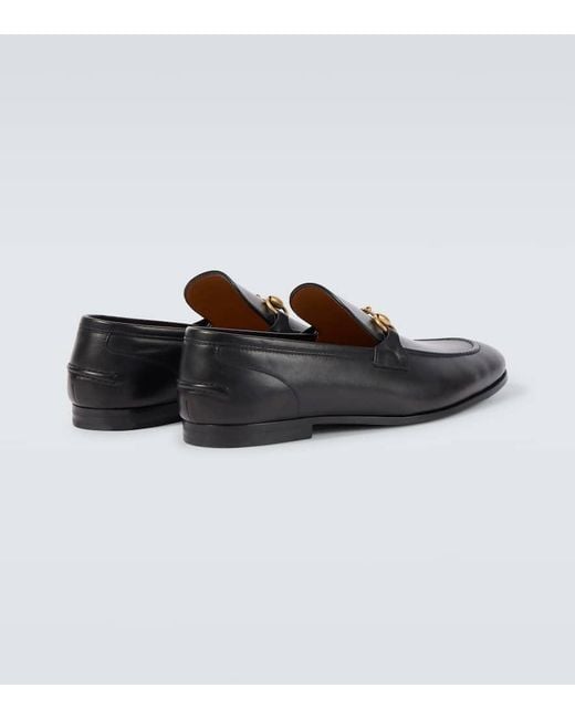 Gucci Black Jordaan Leather Loafer for men