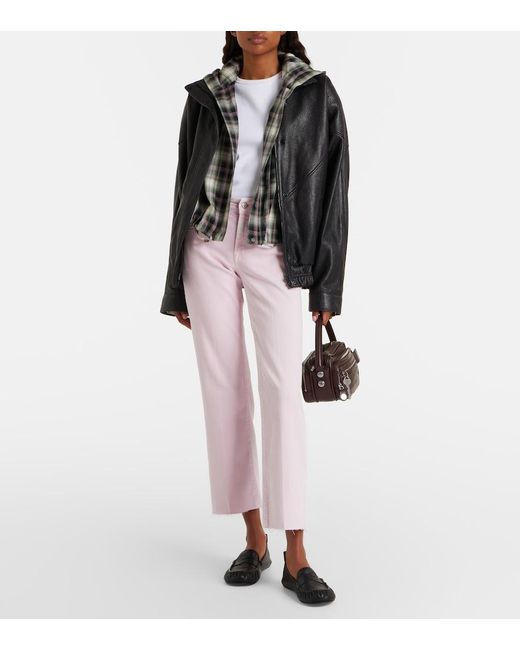 7 For All Mankind Pink Calie Straight Jeans