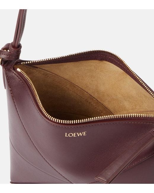 Borsa A Spalla Puzzle Fold di Loewe in Purple