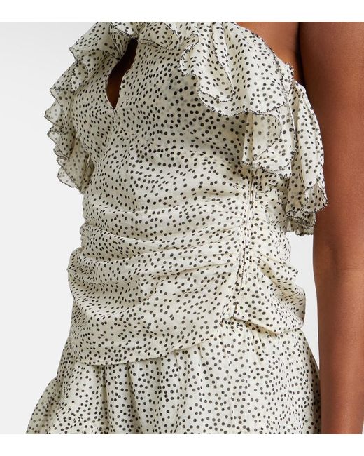 Isabel Marant Metallic Djimia Halterneck Cotton-Blend Top