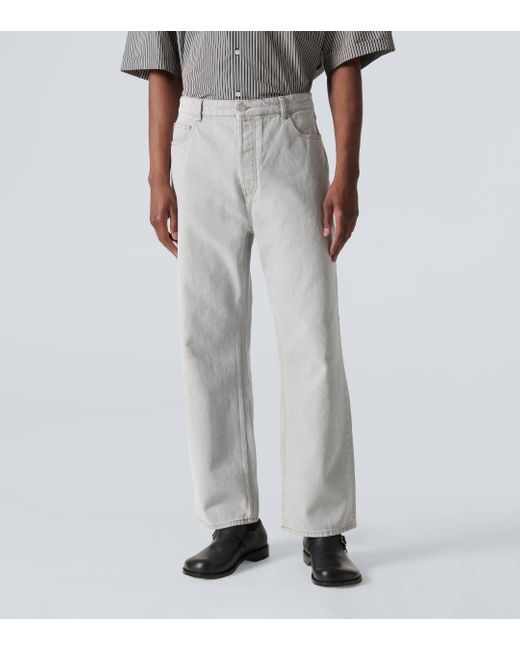 AMI Gray Straight Jeans for men