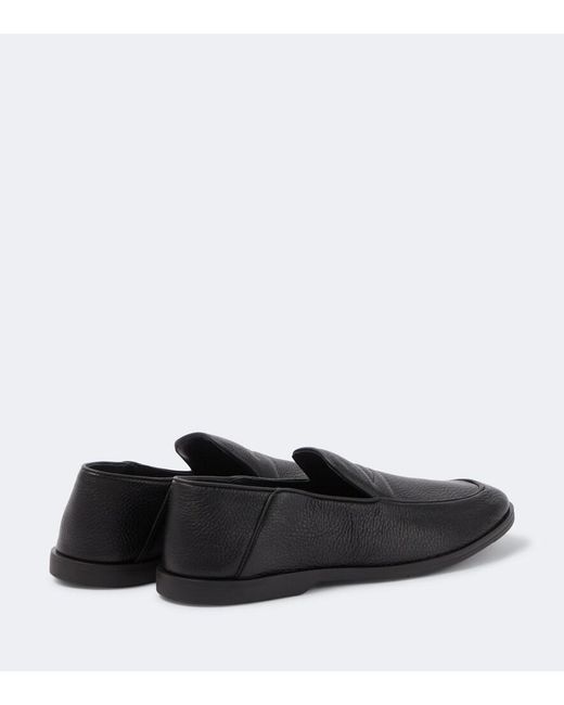 George Cleverley Black Leather Loafers for men
