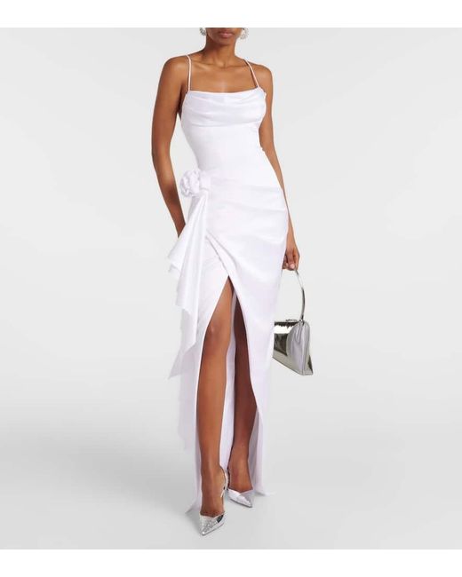 Alexandre Vauthier White Sequined 105 Slingback Pumps
