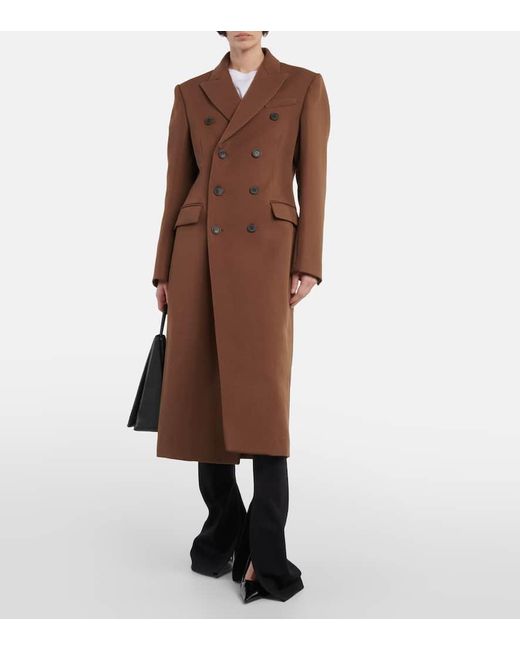 Cappotto in lana vergine di Wardrobe NYC in Brown