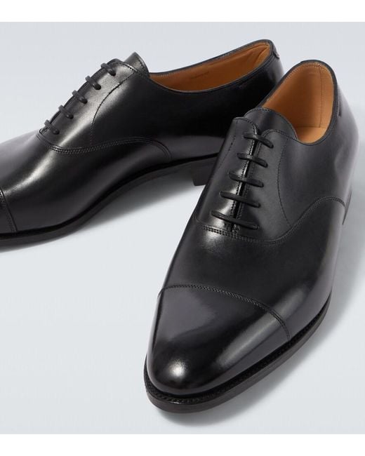 John Lobb Black City Ii Leather Derby Shoes for men