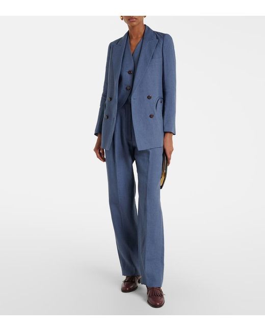 Blazé Milano Blue Everynight Linen Blazer