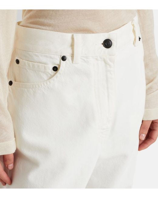 The Row White Burty Straight Jeans