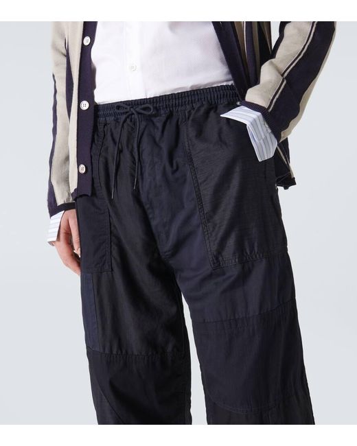 Pantalones de algodon y lino Comme des Garçons de hombre de color Blue