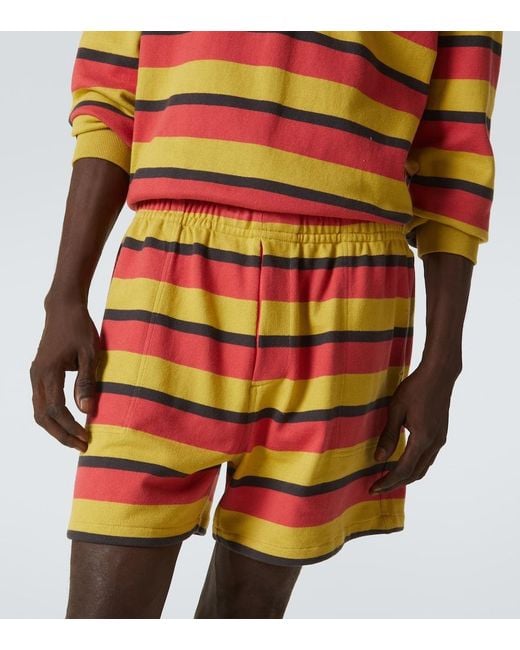 Bode Multicolor Rec Striped Cotton Jersey Shorts for men