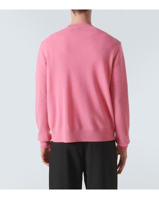 Pullover Face in lana di Acne in Pink da Uomo