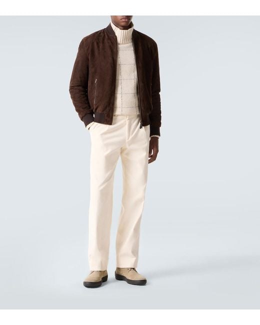 Tod's Brown Suede Combat Boots for men