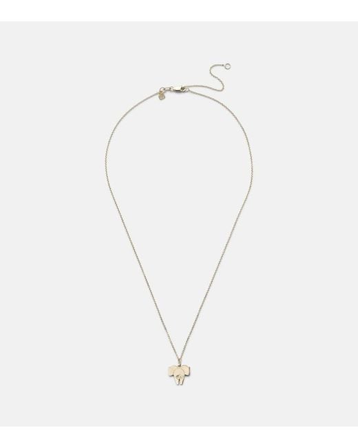 Sydney Evan White Elephant Tail 14Kt Necklace With Diamonds