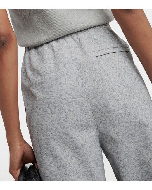 Bottega Veneta Gray Trompe L'Oil Leather Sweatpants