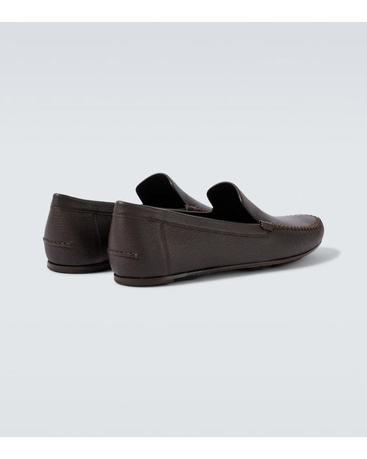 Manolo Blahnik Slip-Ons Alder Aus Leder in Black für Herren