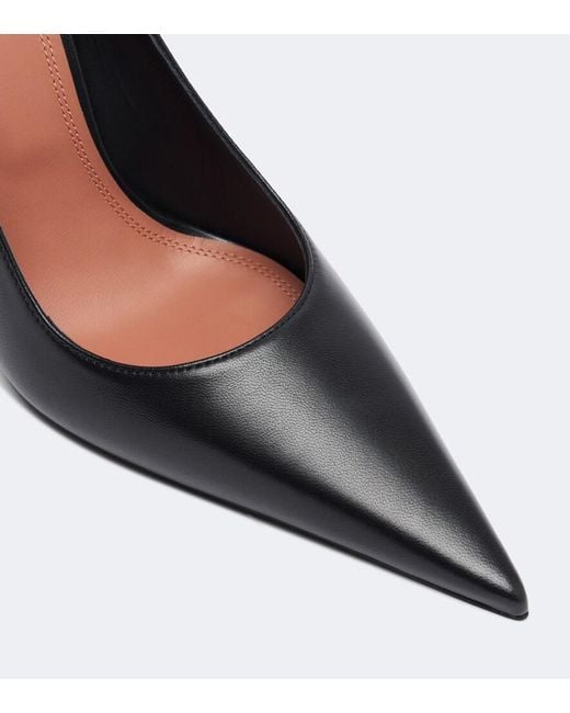 AMINA MUADDI Black Barbara Leather Pumps