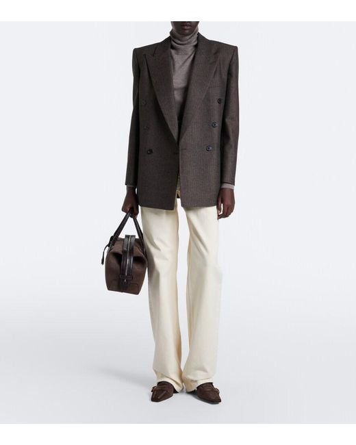 Tod's Brown Bauletto Small Suede Tote Bag