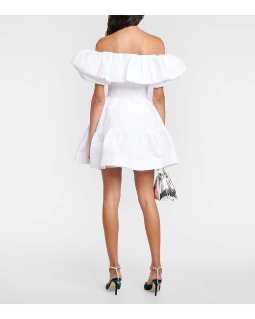 Rebecca Vallance White Bridal Off-Shoulder-Minikleid Mallory