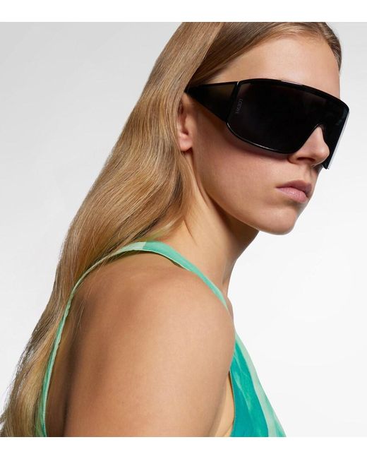 Loewe Blue Speed Logo Shield Sunglasses