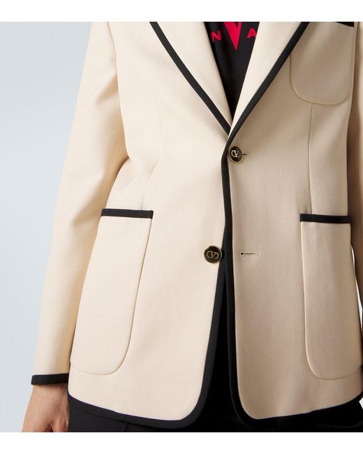 Valentino Natural Virgin Wool Gabardine Blazer for men