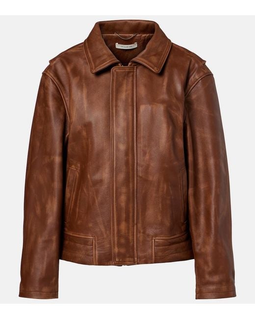 JACQUES WEI Brown Leather Jacket
