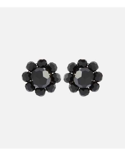 Boucles d'oreilles Daisy Mini a cristaux Simone Rocha en coloris Black