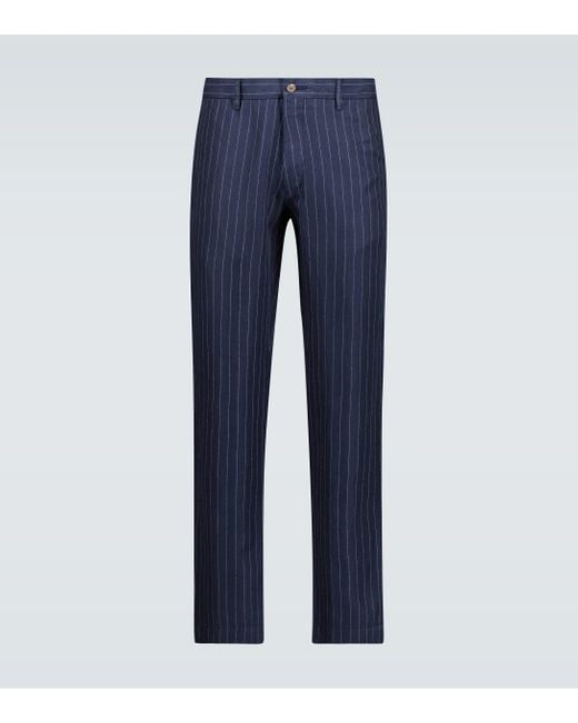 Pantalon slim raye Polo Ralph Lauren pour homme en coloris Blue