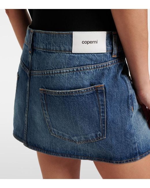 Coperni Blue Denim Wrap Skirt