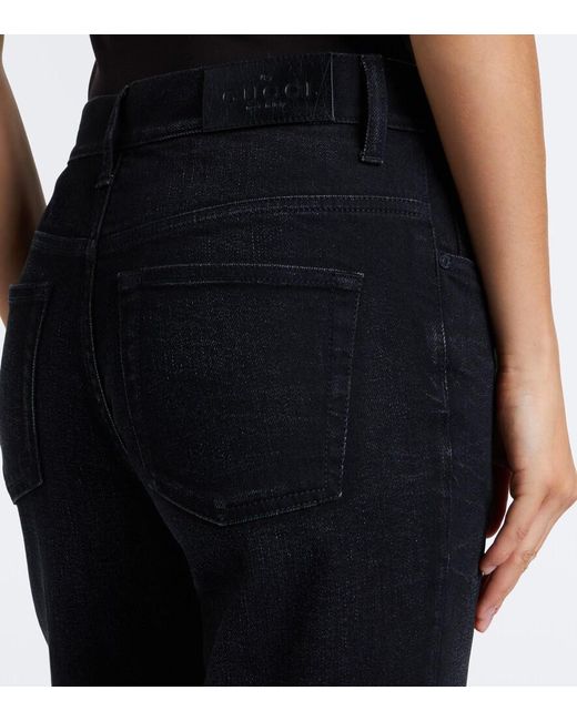Gucci Black Mid-Rise Flared Jeans