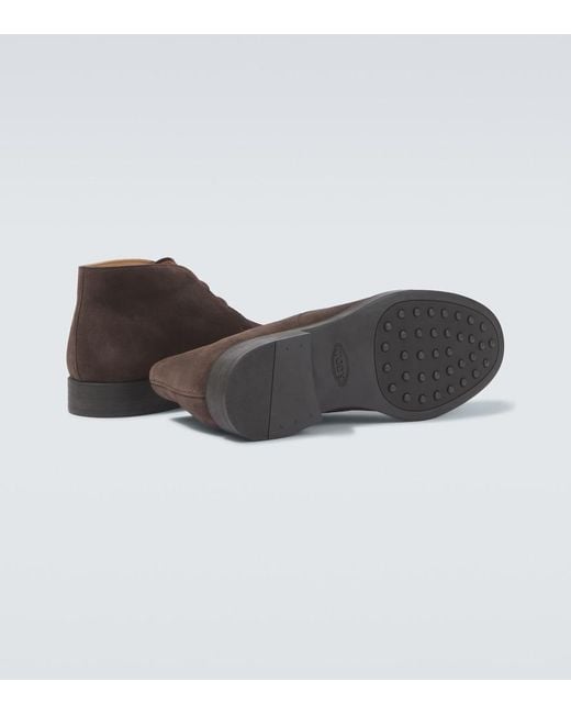 Tod's Brown Suede Desert Boots for men