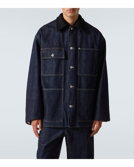 Jil Sander Blue Oversized Denim Jacket for men