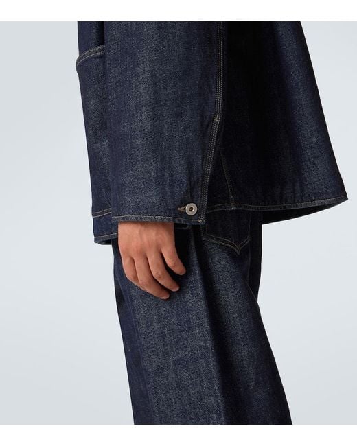 Jil Sander Blue Oversized Denim Jacket for men