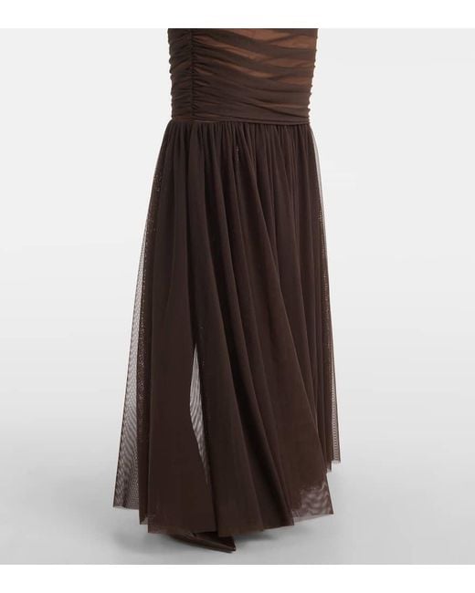 Norma Kamali Brown Robe Walter Aus Mesh