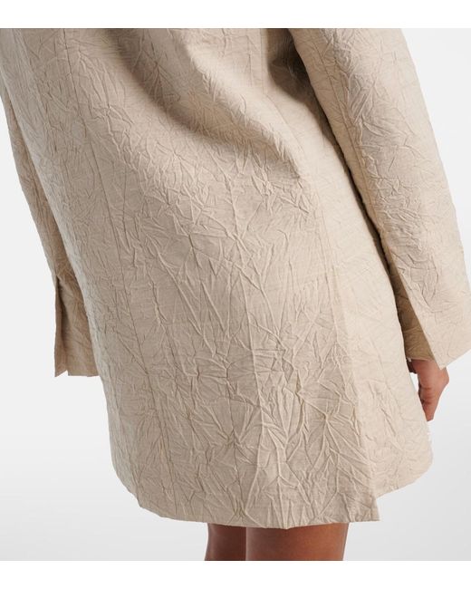 Max Mara Natural Single-Breasted Wool Blazer