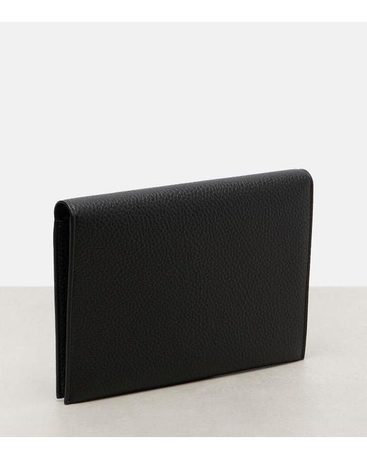 The Row Black Leather Pouch
