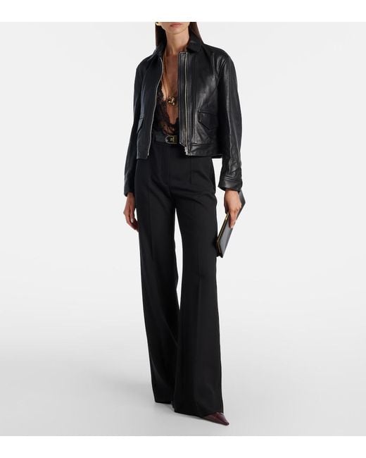 Nour Hammour Black Layne Leather Jacket