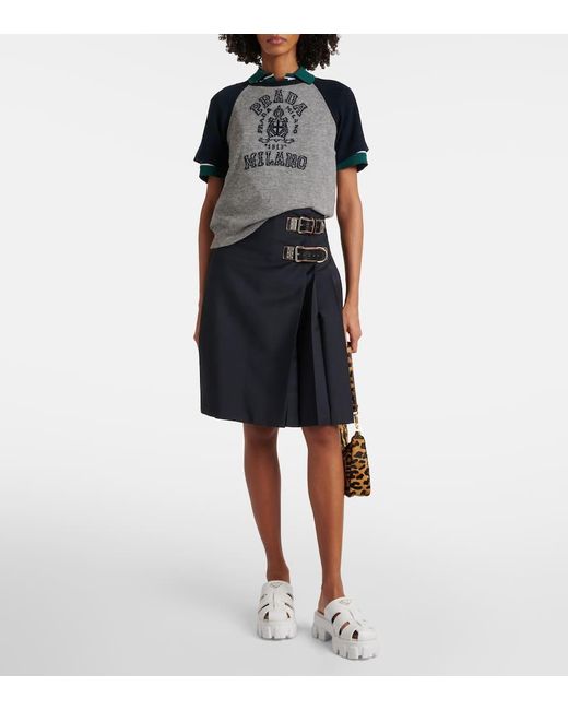 Prada White Rubber Monolith Mules