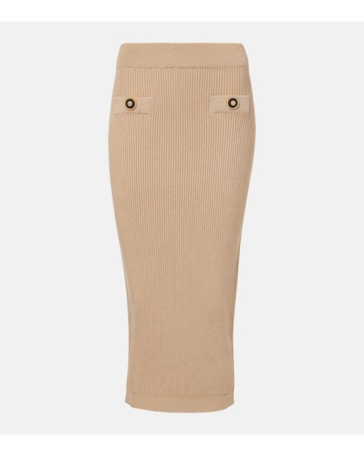 Jupe Crayon Balmain en coloris Brown