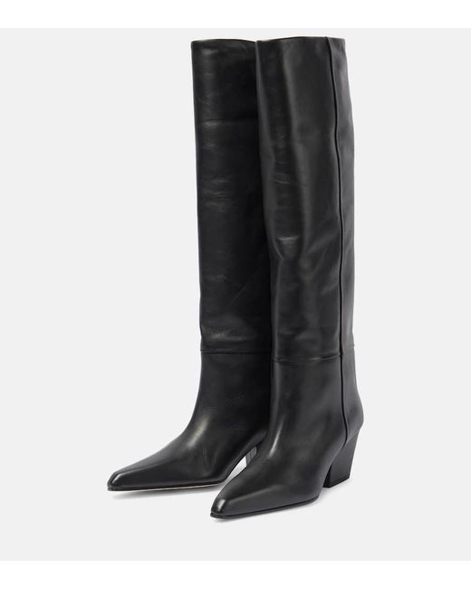 Paris Texas Black Jane 60 Leather Knee-high Boots